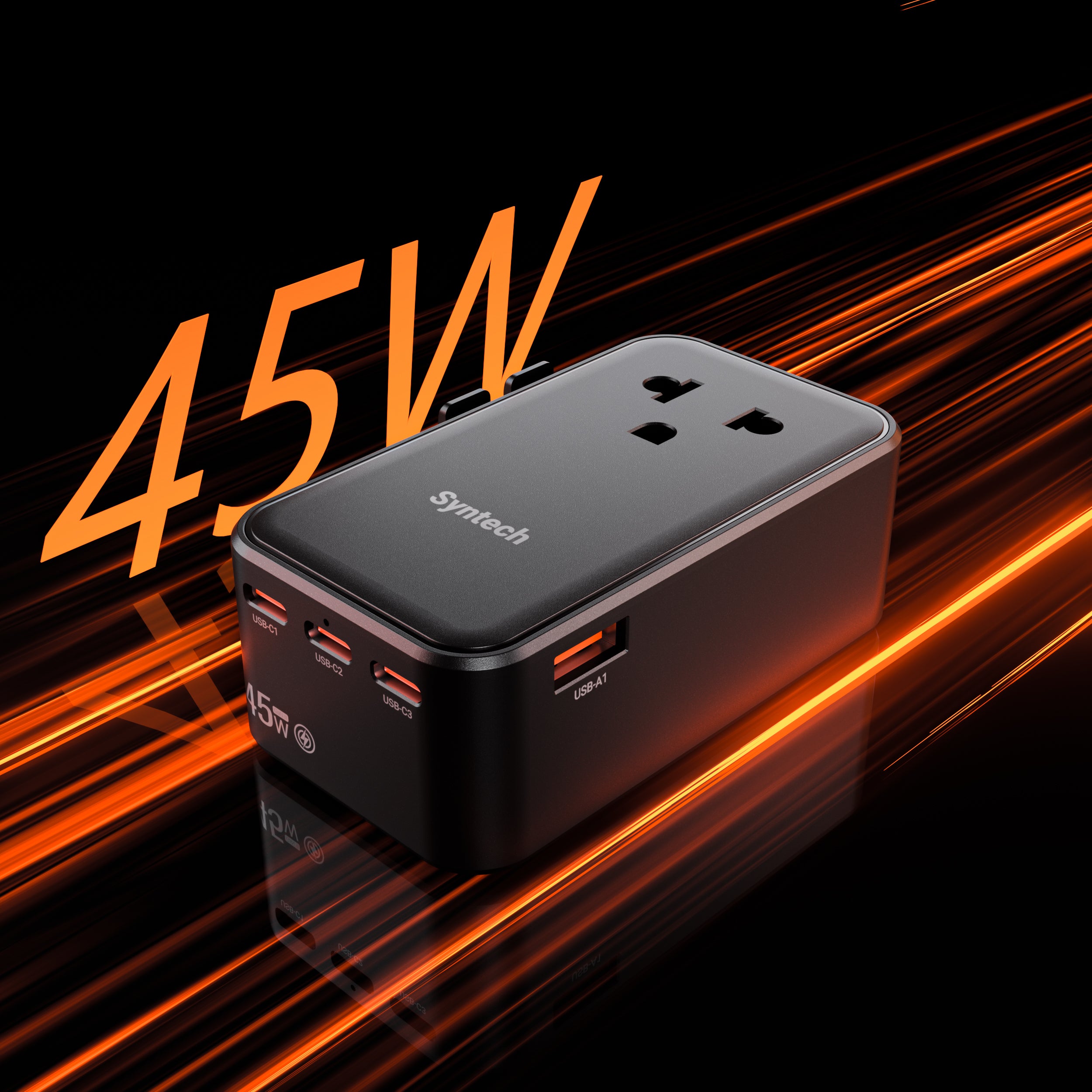 Syntech 45W Ultra-Slim Global Travel Adapter