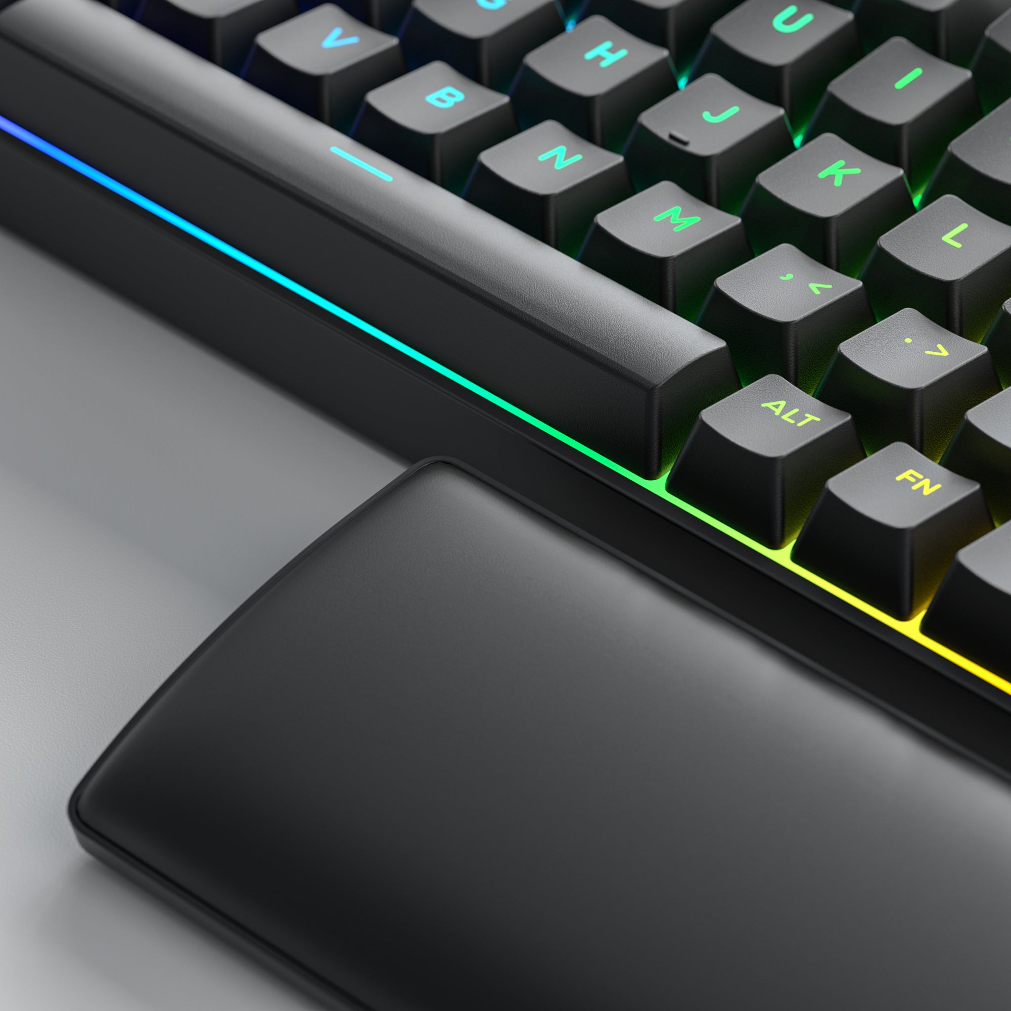 A close-up image of Chronos 68 Hall Effect Keyboard Black Color
