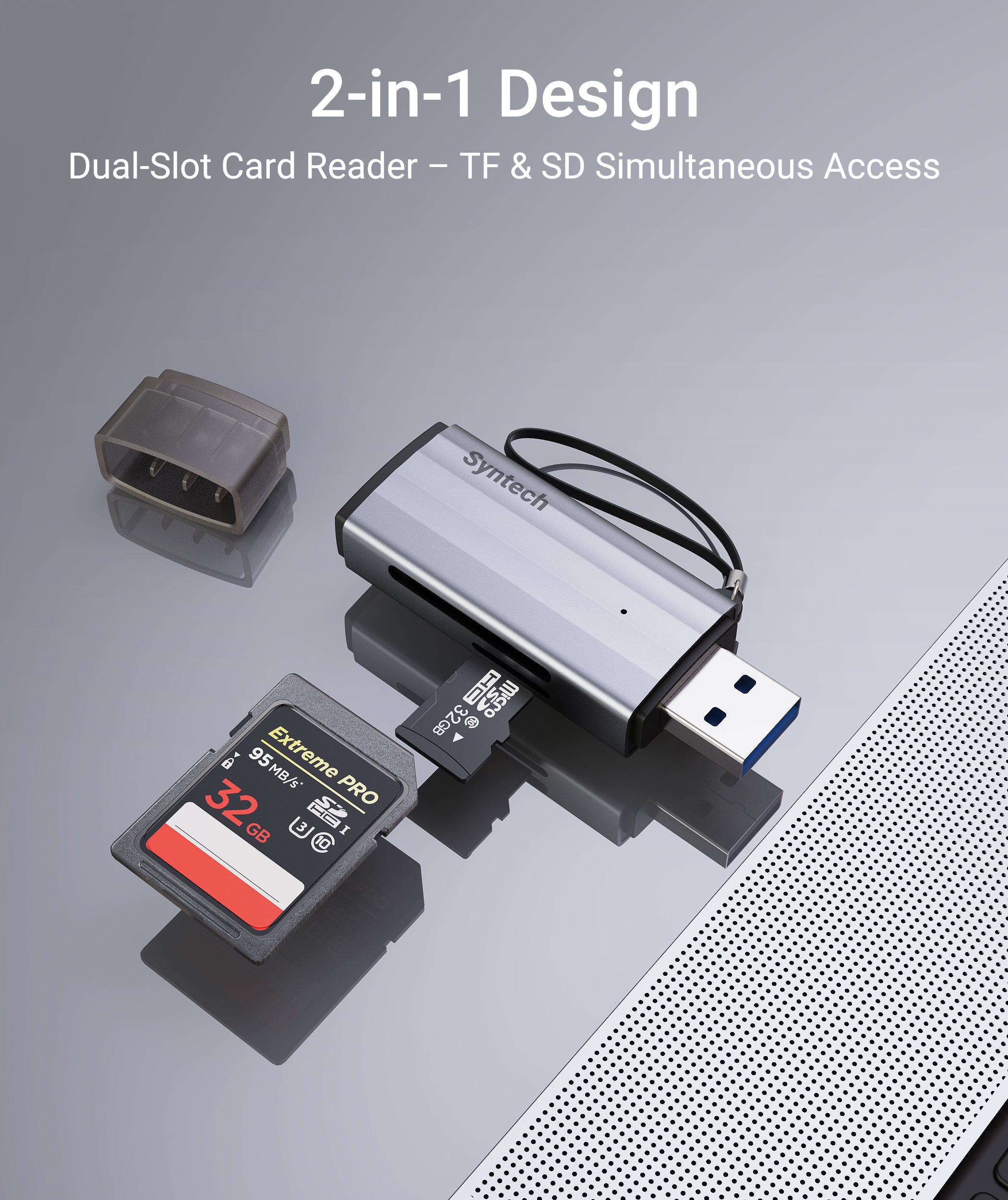 2-in-1 USB-A Card Reader
