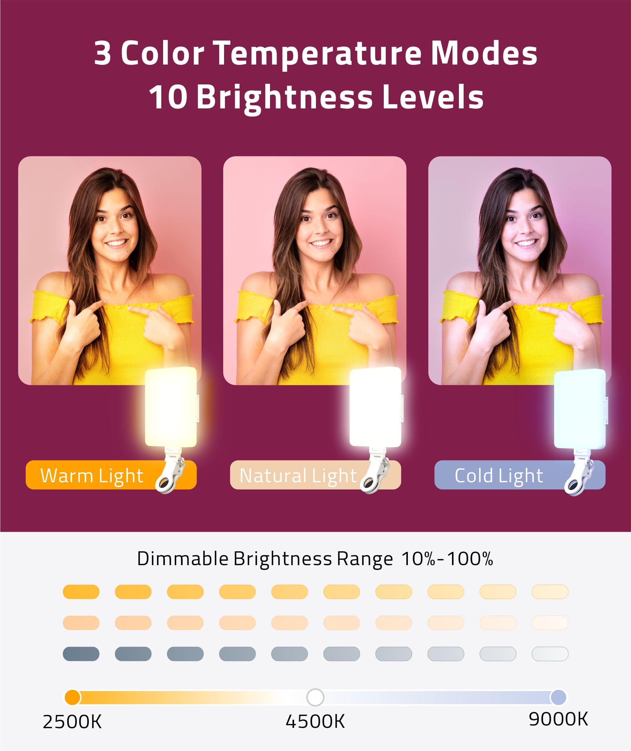 3 color temperature modes