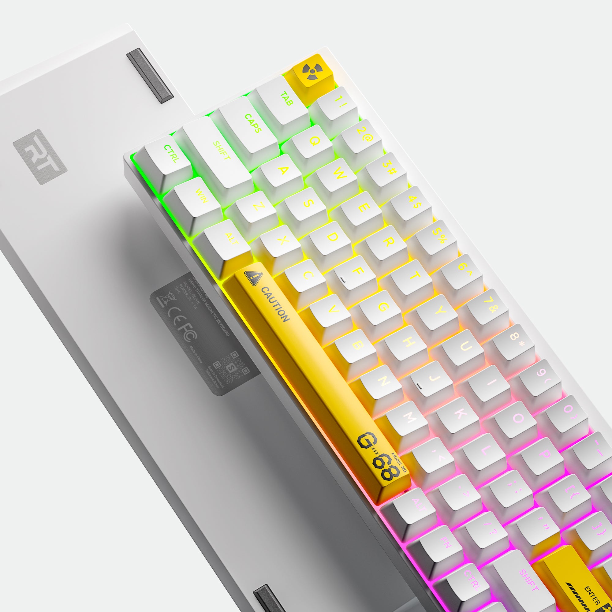 Photography of Chronos 68 Hall Effect Keyboard Yellow Color