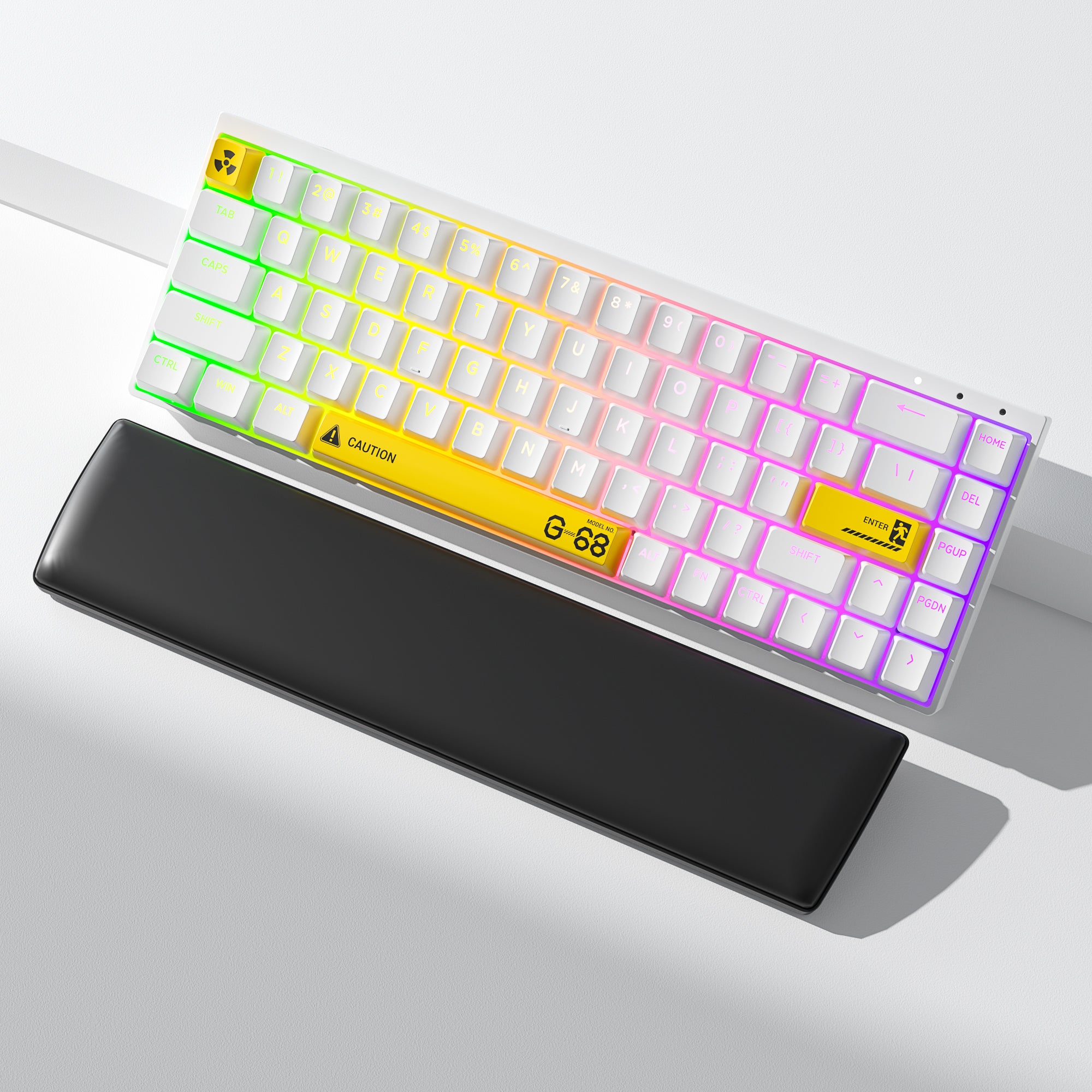 Photography of Chronos 68 Hall Effect Keyboard Yellow Color