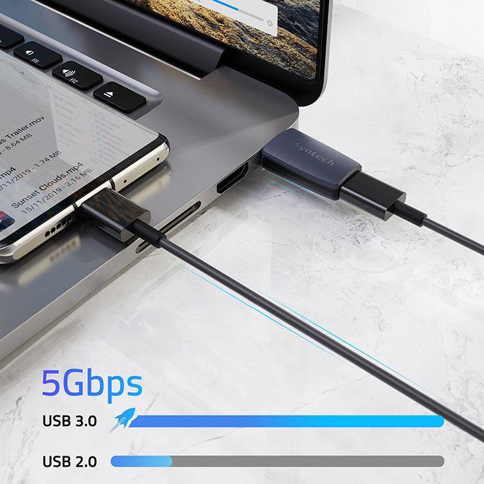 syntech usb adapter attached with laptop