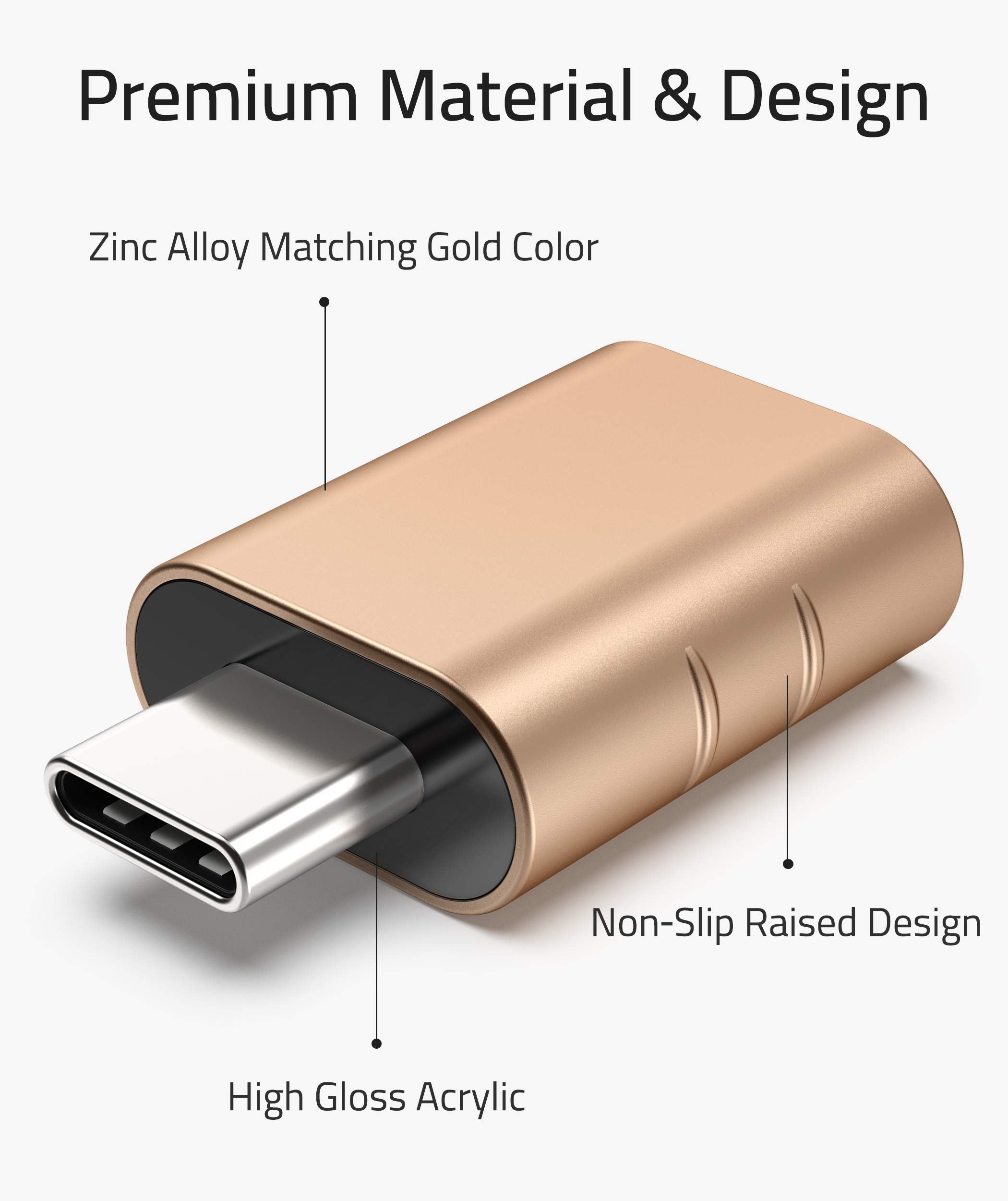 USB C to USB Adapter 3.0 (2 PACK)