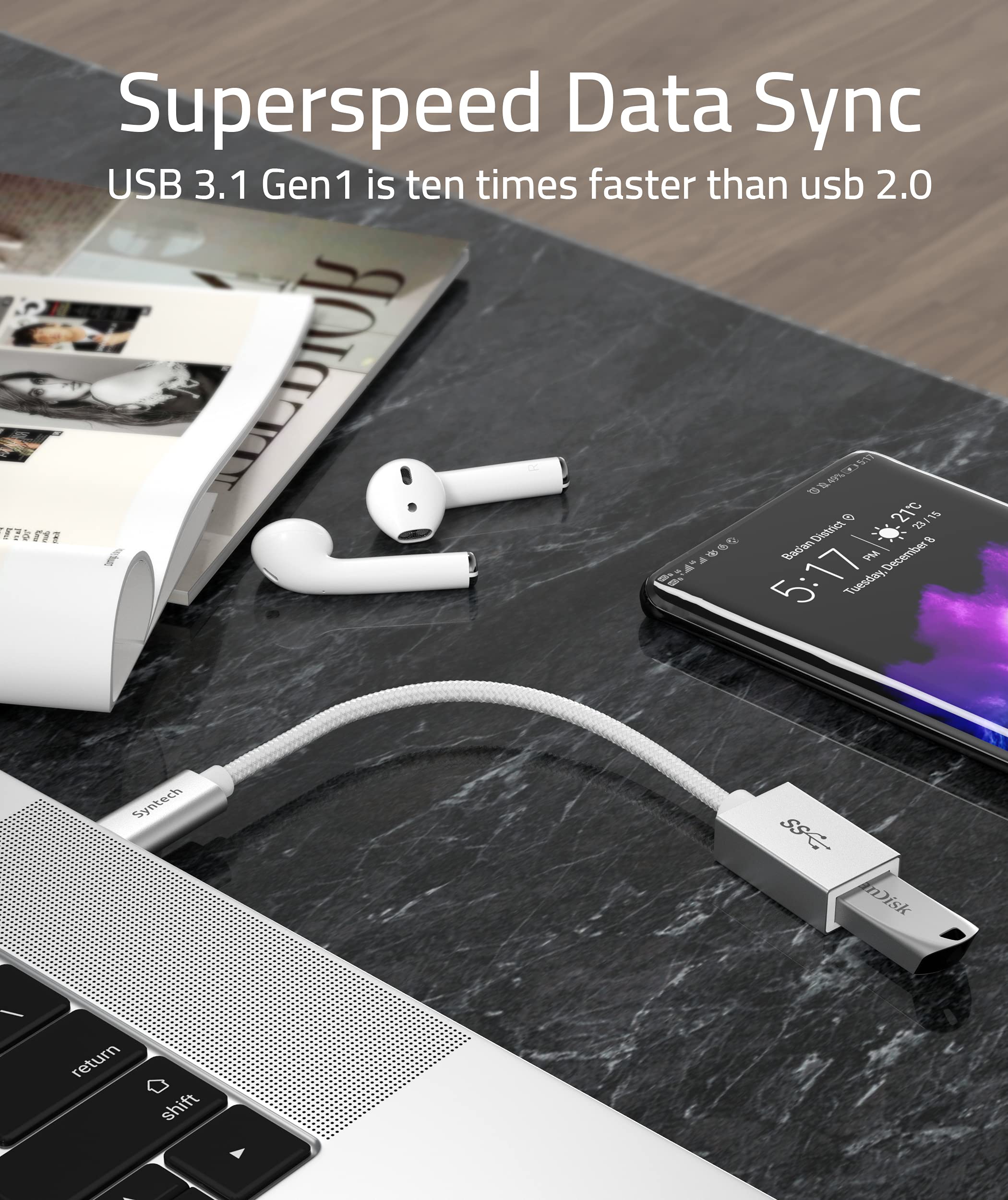 USB C to USB Adapter (2 PACK) 10-in-1 Bundle