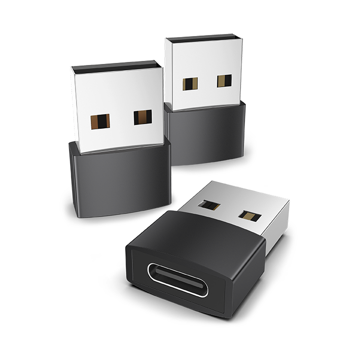 black usb 2.0 to usb c adapter