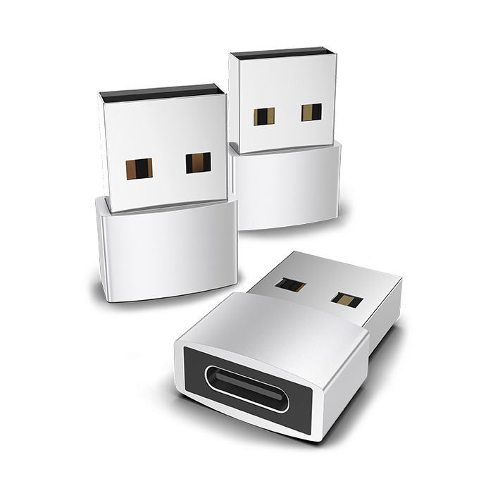 gray usb 2.0 to usb c adapter