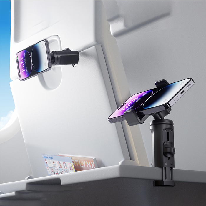 view of Airplane Magnetic Phone Holder with Clamp 