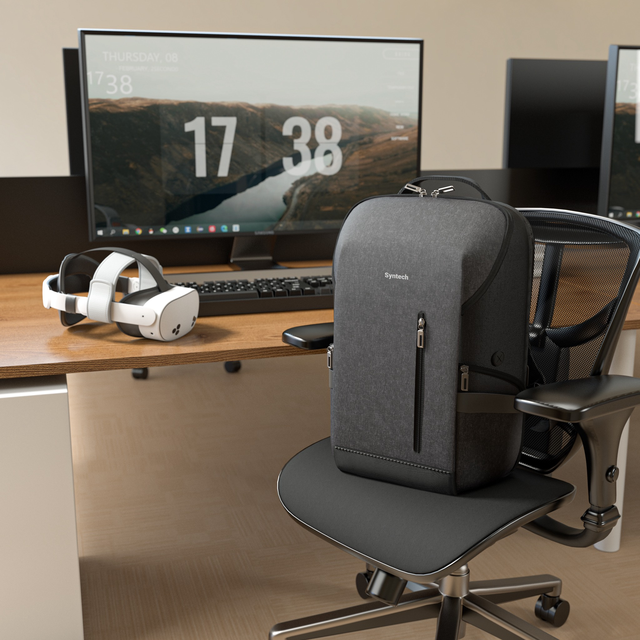 Syntech XR headset backpack usage showcase