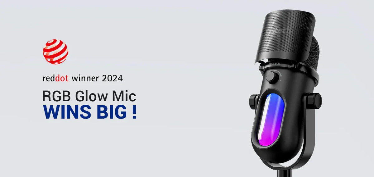 Mic Red Light Syntech's RGB Glow Mic wins Red Dot Design Award