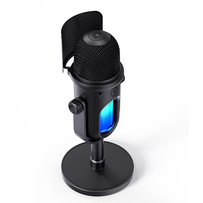 RGB GlowMic USB Condenser Microphone with mike cover