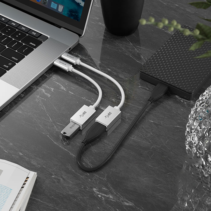 USB C to USB Adapter Connected with laptop