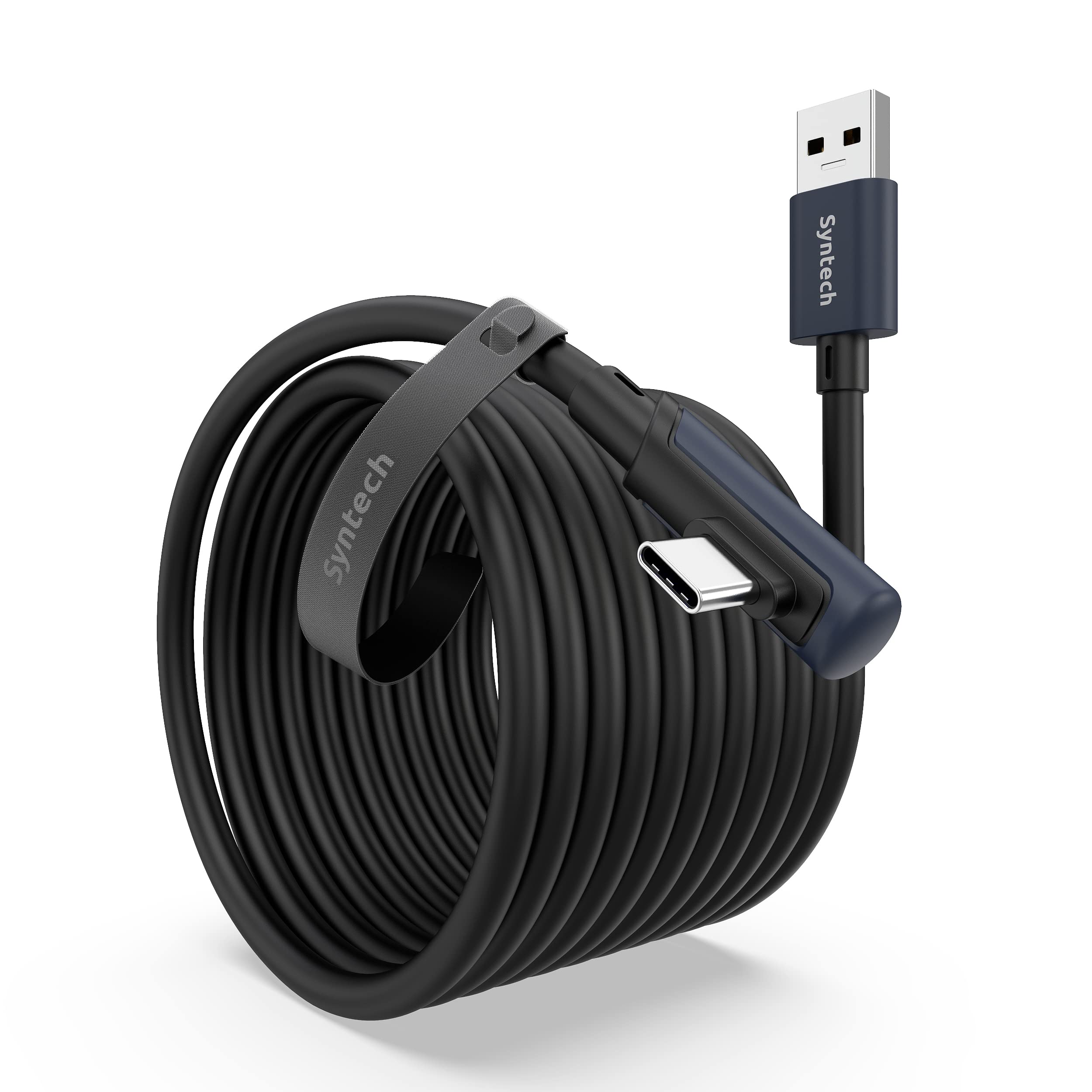 Syntech Link Kabel 5M Kompatibel mit Meta/Oculus Quest 2 Zubehör VR  Headset, separater USB C Ladeanschluss für ausreichende Stromversorgung, USB  3.0 zu Typ C LED Licht für Steam VR/Gaming PC : 