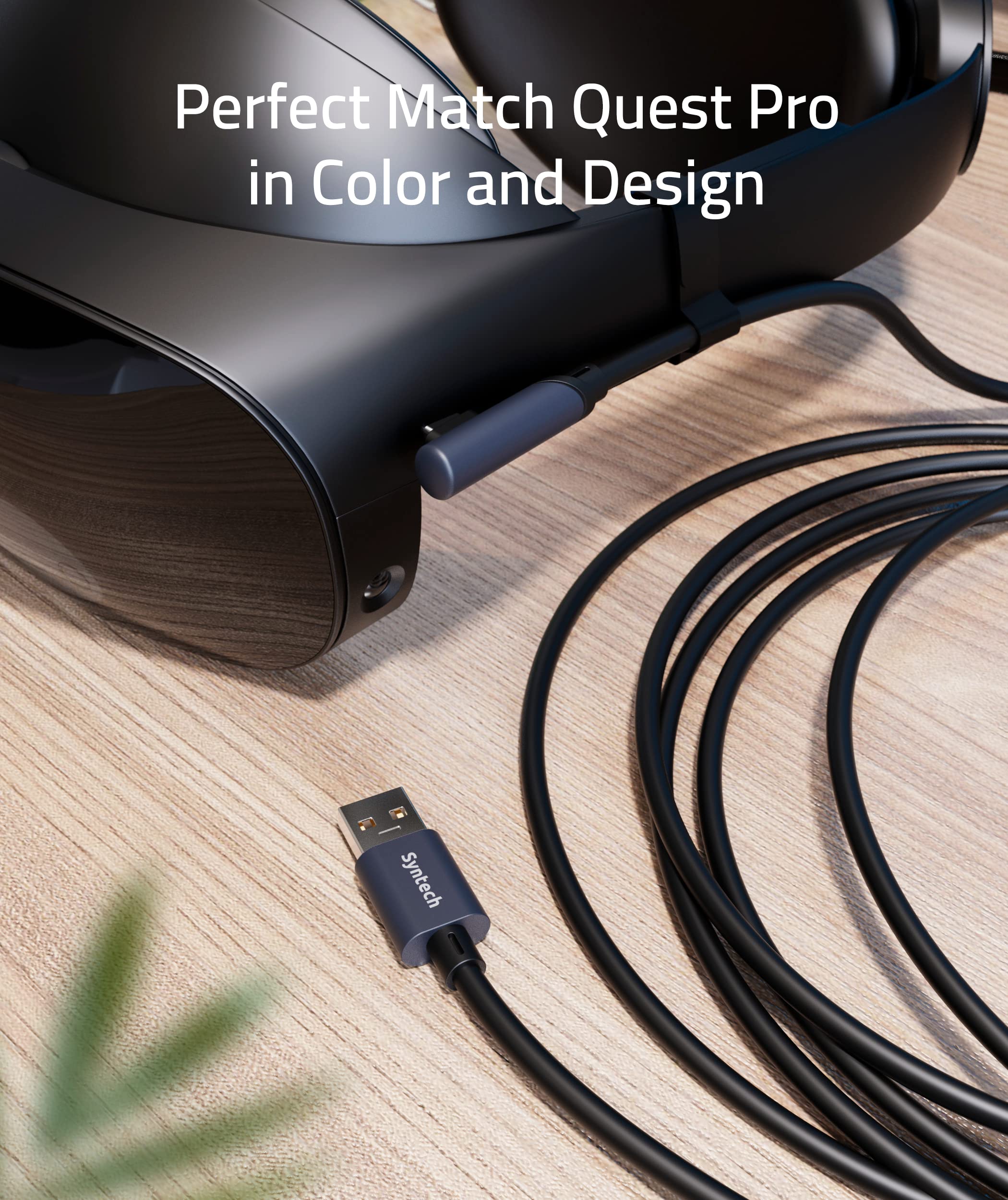 Syntech Cable de enlace de 16 pies compatible con accesorios Meta/Oculus  Quest 3, Quest2/Pro/Pico4 y PC/Steam VR, transferencia de datos de PC de  alta