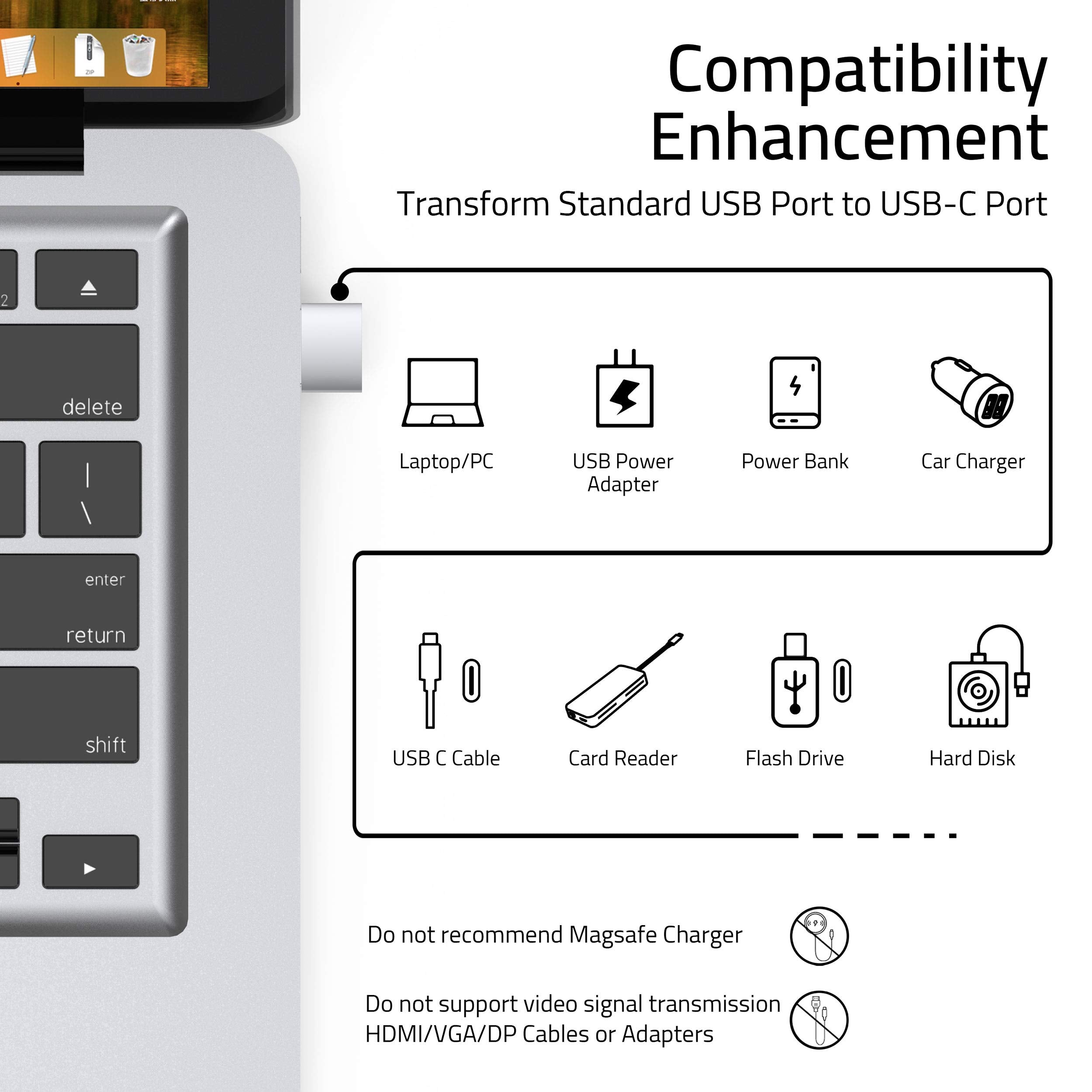 features of usb 2.0 to usb c adapters