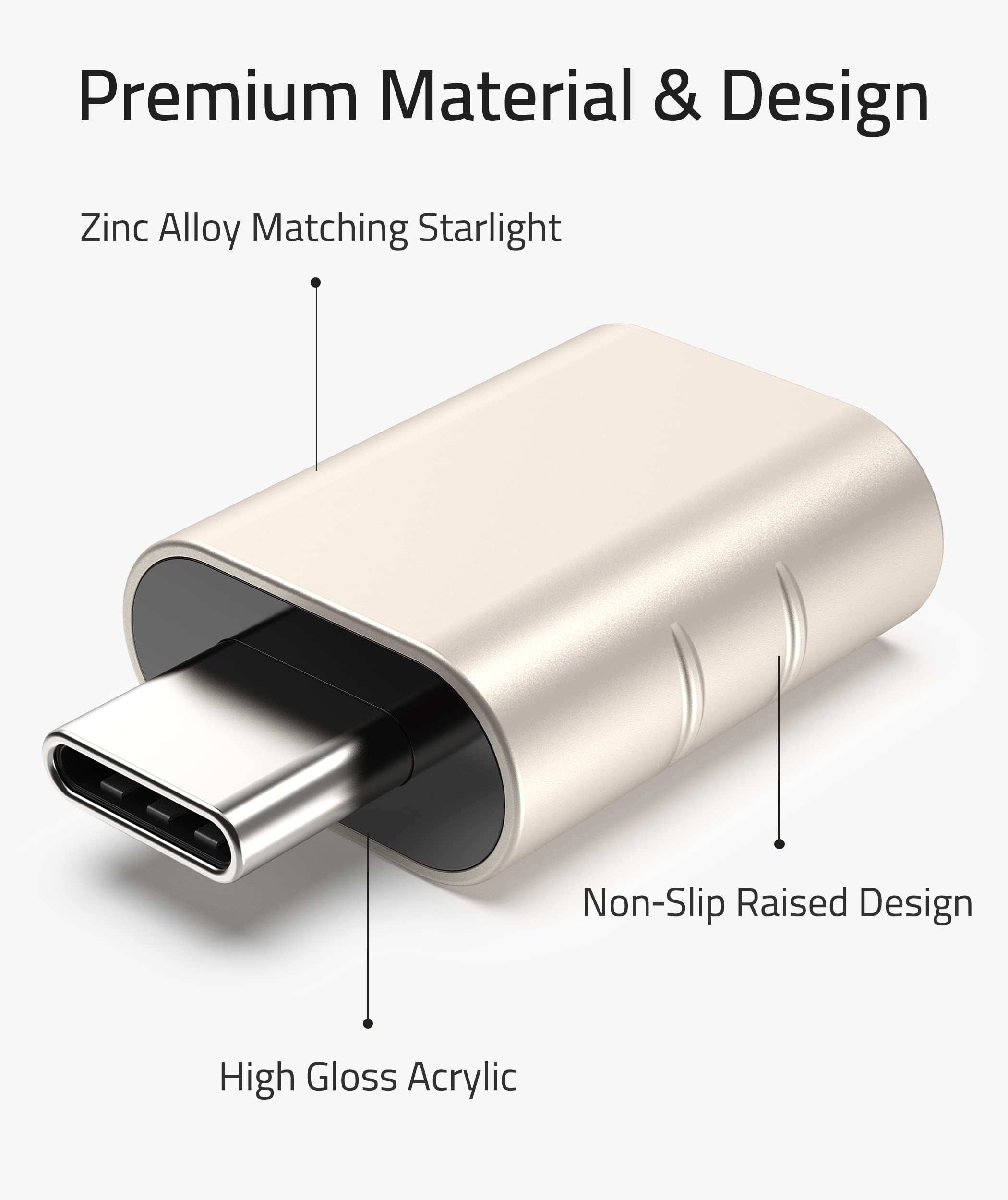 USB C to USB Adapter 3.0 (2 PACK)