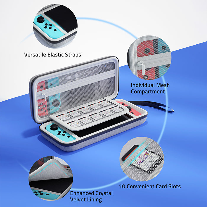 features of Portable Carrying Case For Nintendo Switch & Oled