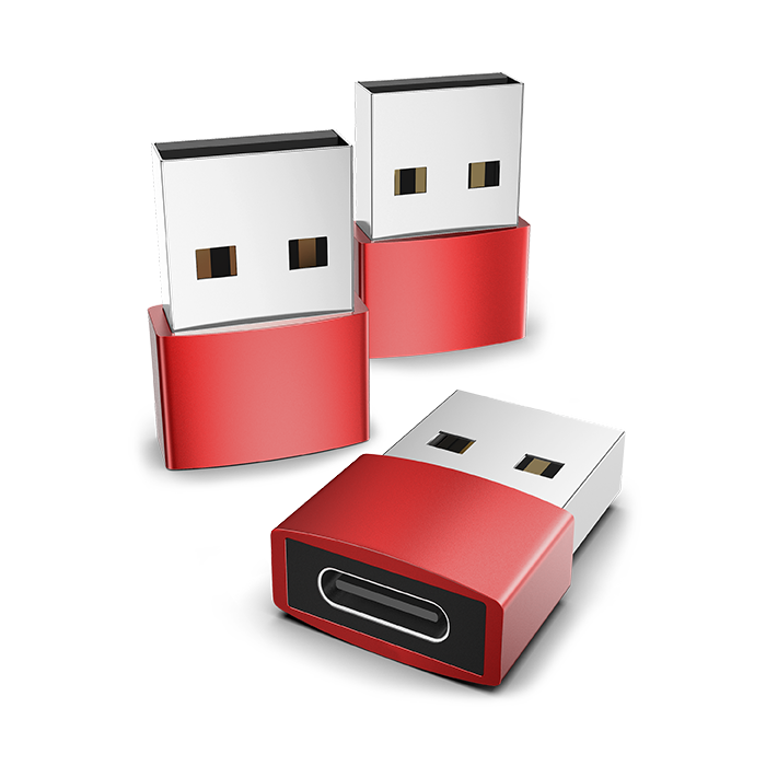 red usb 2.0 to usb c adapter