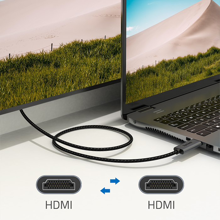 hdmi cable linked with laptop