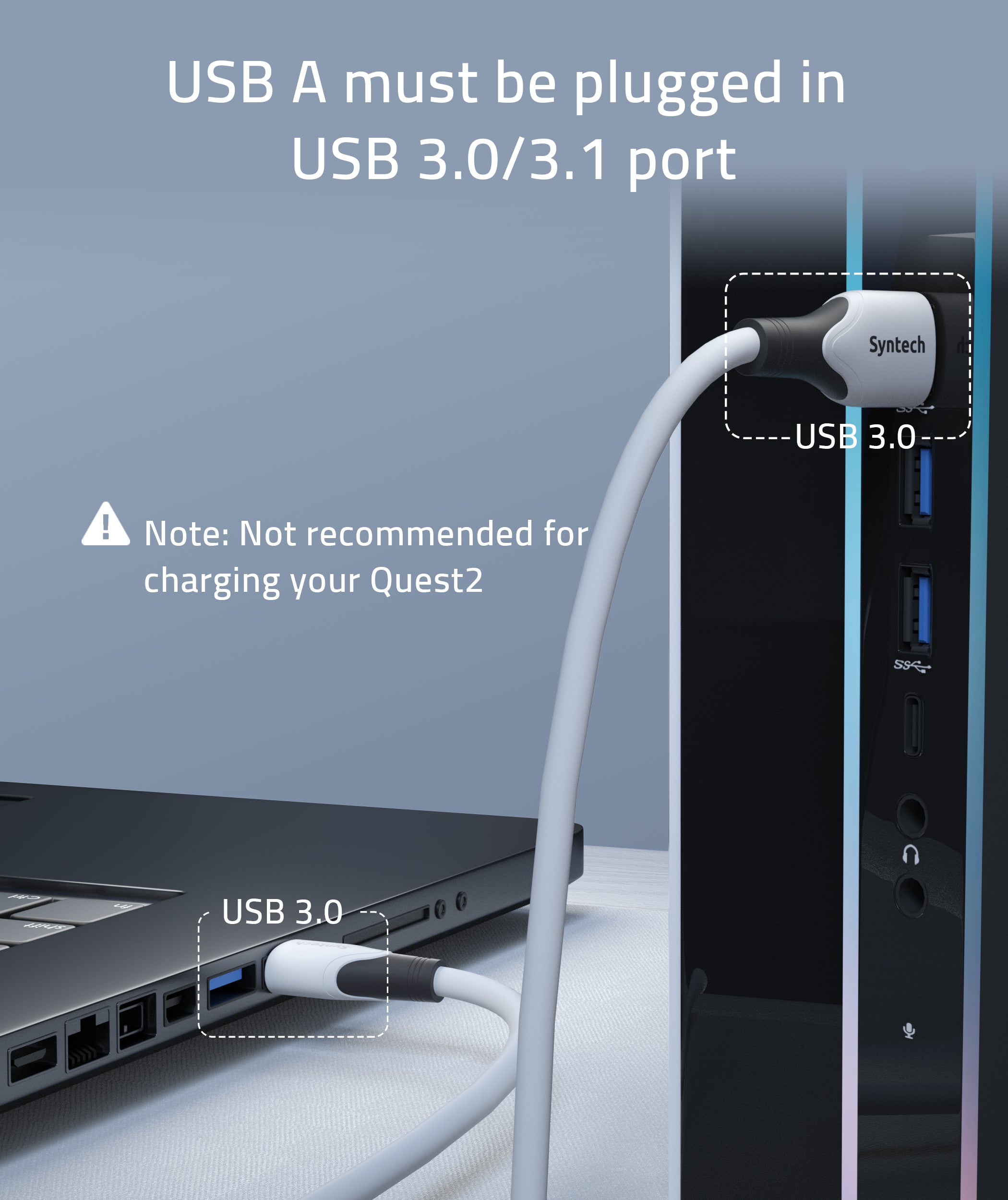 usb a must be plugged in usb 3.0/3.1port