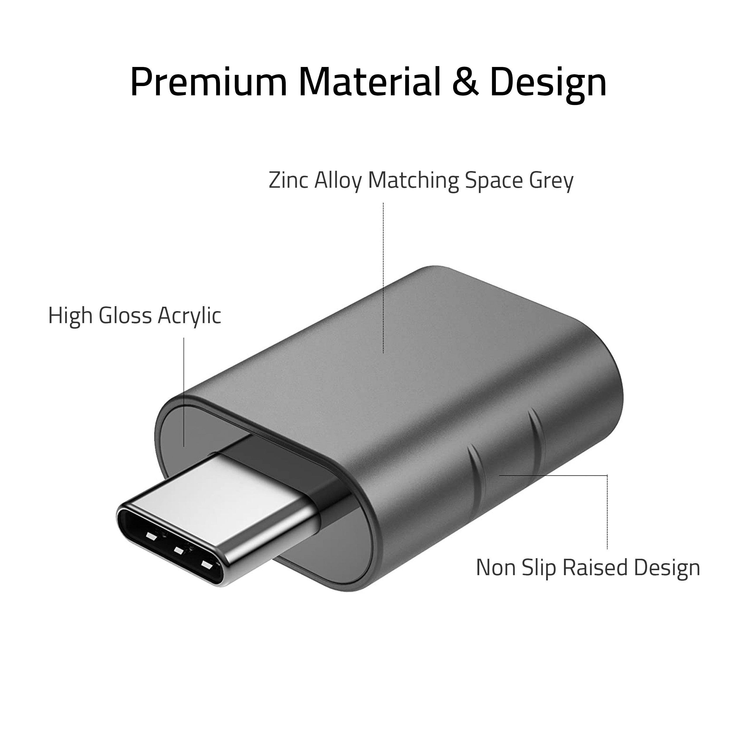 USB C to USB Adapter Pack of 2 USB C Male to USB3 Female Adapter